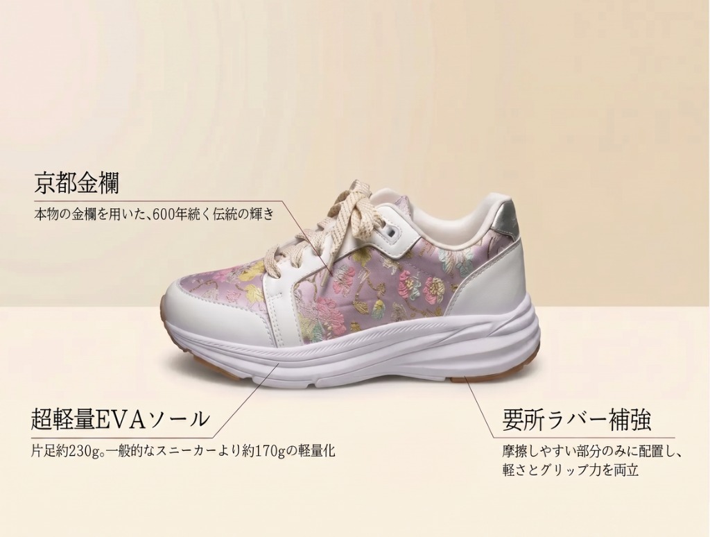 金襴スニーカー ソール機能